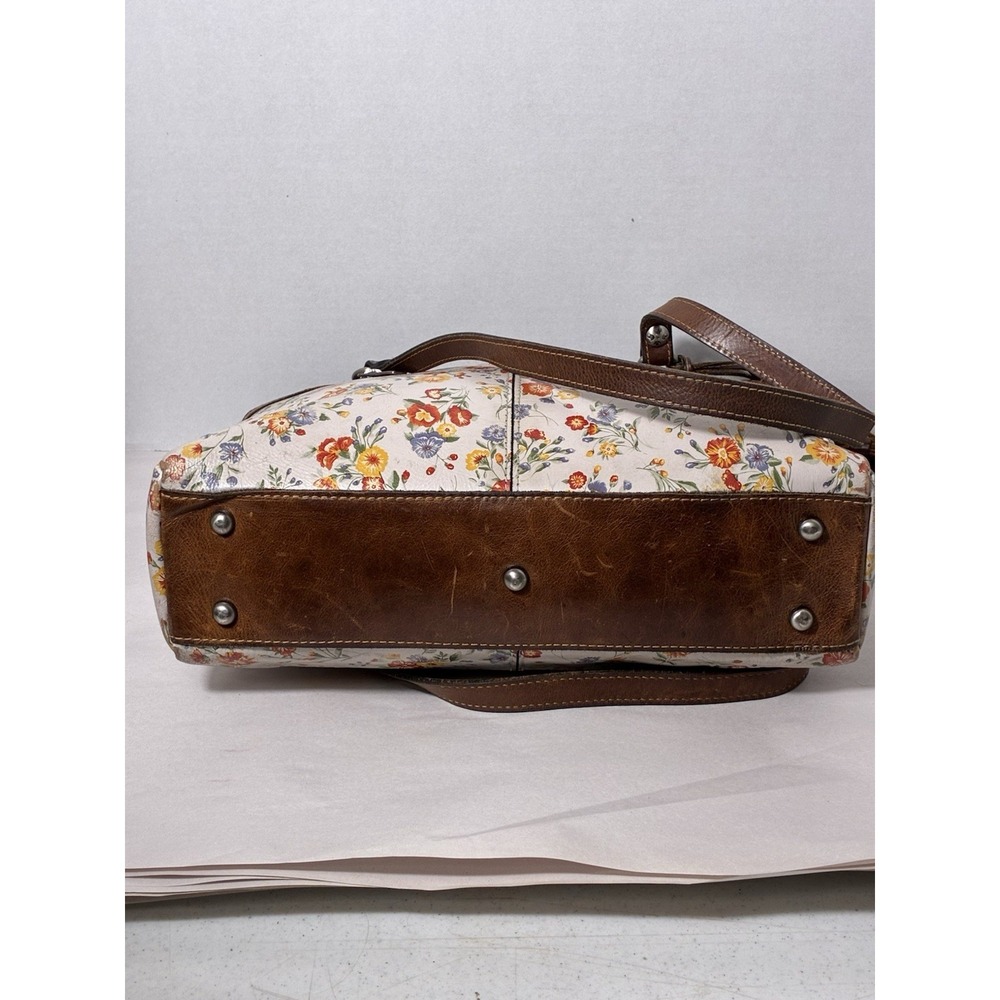 Patricia Nash Floral Mini Tote in Brown and Cream - Picture 7 of 14